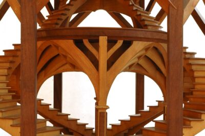 Détail d'un chef d'œuvre montrant un escalier à double révolution. - Agrandir l'image 4 sur 6, fenêtre modale